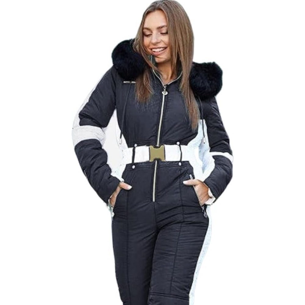 Black and White Snowsuit Onesie, Size S